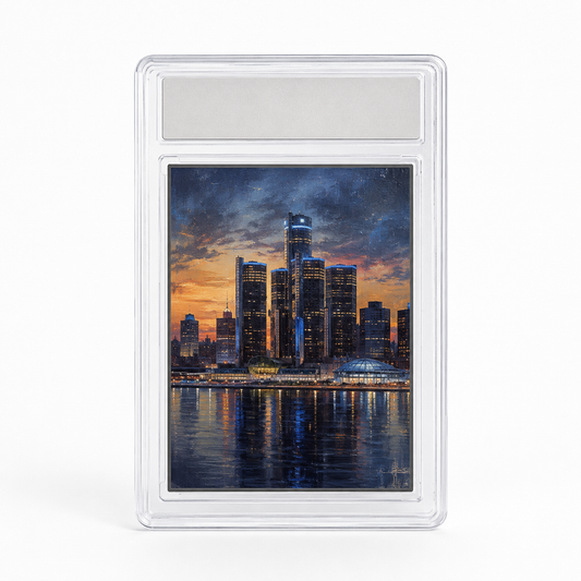 Motor City Skyline Encapsulated Art Card